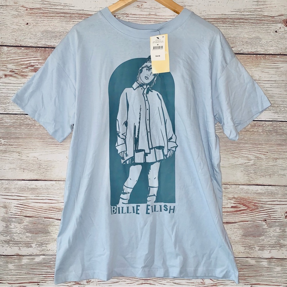 New Cotton On Billie Eilish Relaxed Boyfriend Graphic Tee Shirt Size Medium